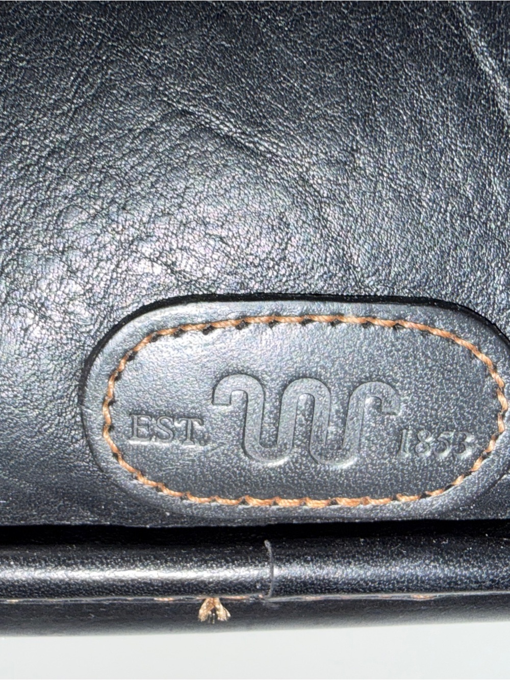 Vintage King Ranch Saddle Shop Black Leather Crossbody Bag | Made in USA